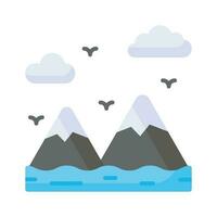 cheque esta increíble icono de montañas, paisaje vector diseño