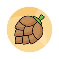 Check this beautifully designed icon of pine cone in modern style vector