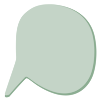 Green speech bubble isolated on transparent background for usage as an illustration, texts, articles and comics concept png