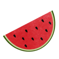 Drawing of watermelon isolated on transparent background for food and eating concept png