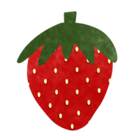 disegno di fragola isolato su trasparente sfondo per cibo e mangiare concetto png