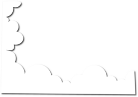 peper couper, nuage Cadre png