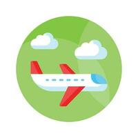 An amazing vector of airplane in trendy style, ready to use and download