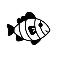 Check this beautifully designed icon of fish, easy to use and download vector