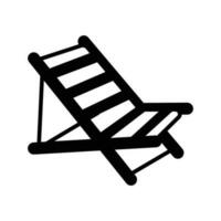 An editable icon of deck chair in modern style, easy to use vector of sunbed