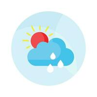 An editable icon of rainy cloud in modern style, ready to use vector