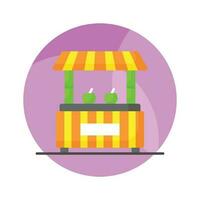 An icon of beach stall editable design, easy to use and download vector