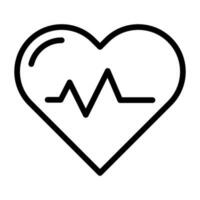 Heart line beat icon heartbeat pulse icon. vector