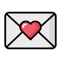 Love letter icon and heart. vector