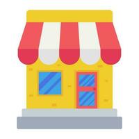 Shop store flat icon. vector