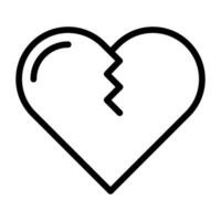 Broken heart icon. vector