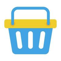 Shopping basket icon. vector