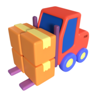 Lift Truck 3D Illustration Icon png