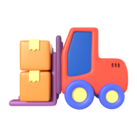 Lift Truck 3D Illustration Icon png