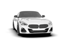 White modern car on transparent background. 3d rendering - illustration png