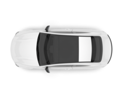 White modern car on transparent background. 3d rendering - illustration png