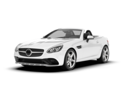 White modern car on transparent background. 3d rendering - illustration png