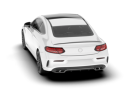 branco moderno carro em transparente fundo. 3d Renderização - ilustração png