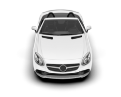 White modern car on transparent background. 3d rendering - illustration png