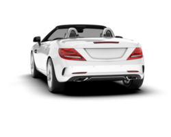 White modern car on transparent background. 3d rendering - illustration png