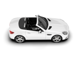 White modern car on transparent background. 3d rendering - illustration png