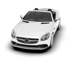 White modern car on transparent background. 3d rendering - illustration png