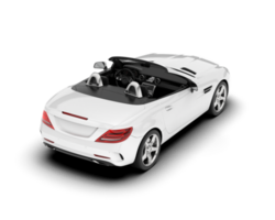 White modern car on transparent background. 3d rendering - illustration png