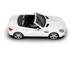 White modern car on transparent background. 3d rendering - illustration png