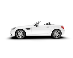 White modern car on transparent background. 3d rendering - illustration png