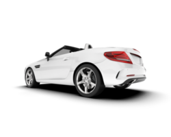 White modern car on transparent background. 3d rendering - illustration png