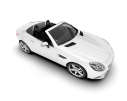 White modern car on transparent background. 3d rendering - illustration png