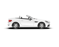 White modern car on transparent background. 3d rendering - illustration png