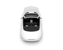 White modern car on transparent background. 3d rendering - illustration png