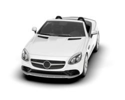 White modern car on transparent background. 3d rendering - illustration png