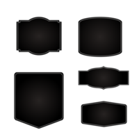 Black label and tag banner free for offer png