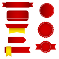 Sales badges banner free red gradient png