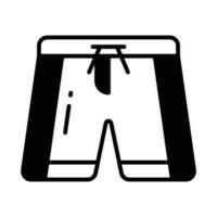 icono de pantalones cortos en estilo moderno, vector de ropa de playa