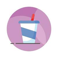 Grab this creatively designed vector of drink in trendy style, ready to use icon