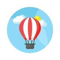 Creatively designed vector of hot air balloon, enjoy the adventure of hot air ballooning