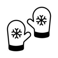 Download this carefully designed icon of winter gloves in modern style vector