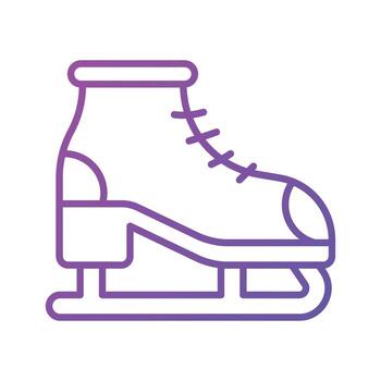 An editable icon of ice skating shoe in modern style, snow skiing boot vector