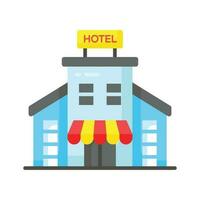 hermosamente diseñado icono de hotel, moderno estilo vector de hotel edificio personalizable y fácil a utilizar