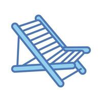 An editable icon of deck chair in modern style, easy to use vector of sunbed