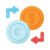 A skillfully crafted vector of currency exchange in trendy style, unique money exchange icon