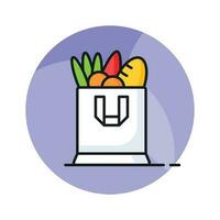 Get hold on this amazing vector of grocery bag in modern style, premium icon