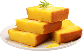 Corn bread png with AI generated.