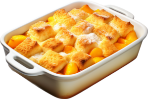 Peach Cobbler png with AI generated
