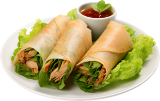 Spring roll png with AI generated.