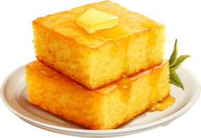 Corn bread png with AI generated.