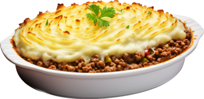 Shepherd pie png with AI generated.